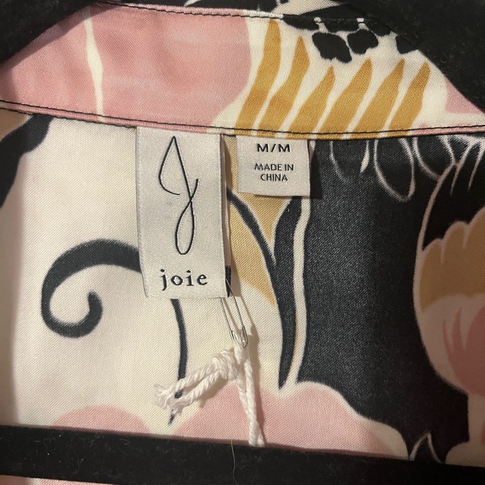 NWT. Joie Women's Floral Tie-Front Top - Multicolor - Picture 4 of 6